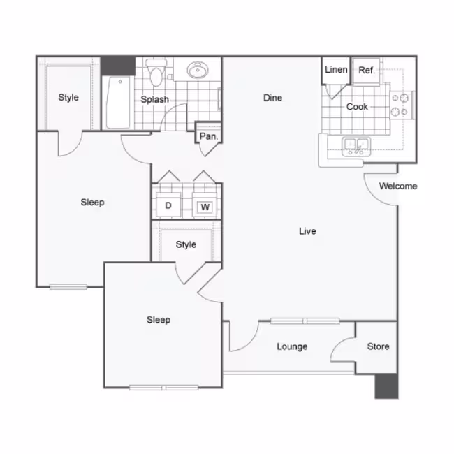 Unit 0120 0122 floor plan